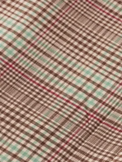 Rose Pleated High-Rise Check Pant