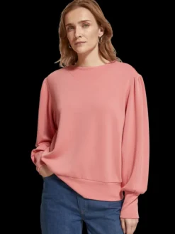 Ruched Sleeve Sweatshirt