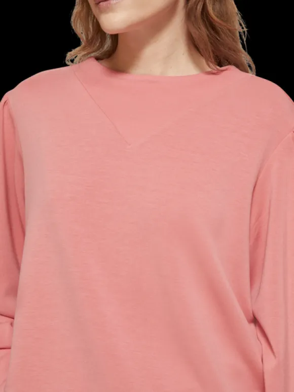 Ruched Sleeve Sweatshirt