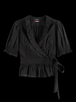 Ruffle Wrap Top
