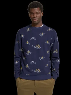 Sailboat Printed Sweatshirt