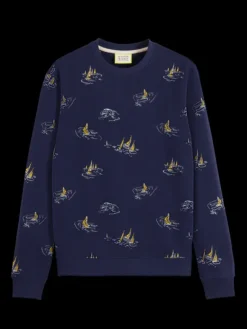 Sailboat Printed Sweatshirt