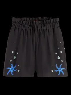 Sea Collage Printed Pull On Shorts