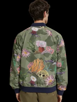 Sea Life Printed Reversible Bomber Jacket