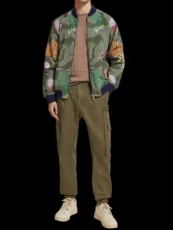 Sea Life Printed Reversible Bomber Jacket