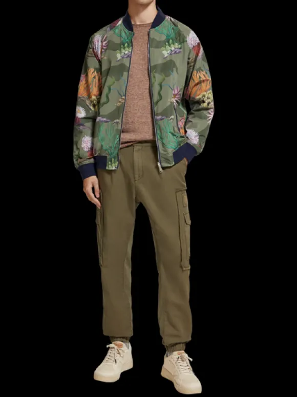 Sea Life Printed Reversible Bomber Jacket