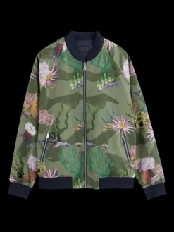 Sea Life Printed Reversible Bomber Jacket