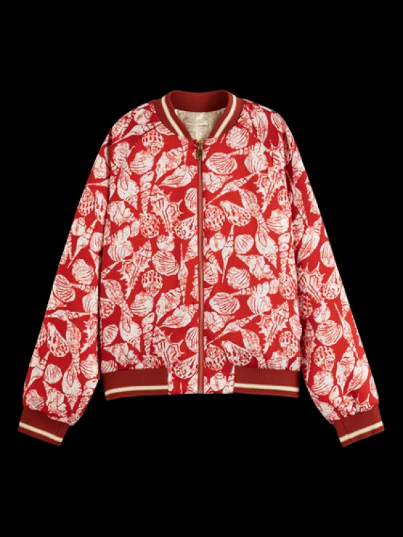 Shell Batik Printed Reversible Bomber Jacket