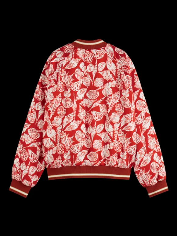 Shell Batik Printed Reversible Bomber Jacket