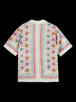 Short Sleeve Shirt With Bandana Print