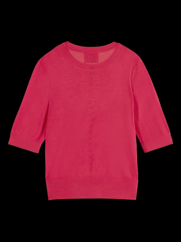 Short Sleeved Crew Neck Pullover