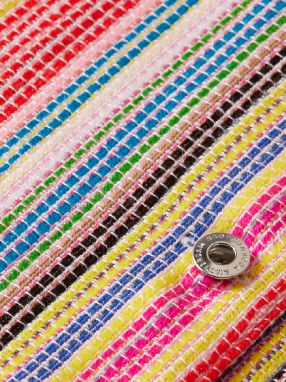 Short Trucker Jacket In Multi Colour Stripe