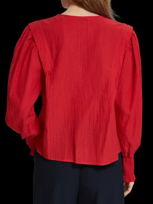 Shoulder Detail V-Neck Top