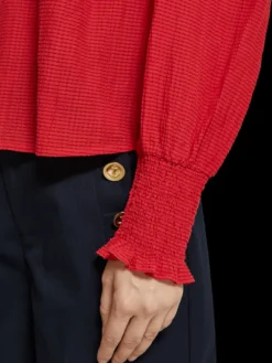 Shoulder Detail V-Neck Top