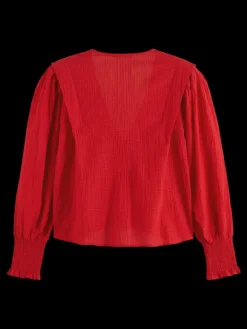 Shoulder Detail V-Neck Top