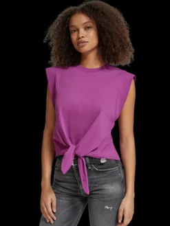 Sleeveless Knotted Top