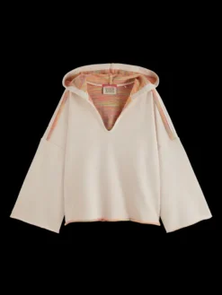 Slouchy Fit Shoulder Detail Hoodie