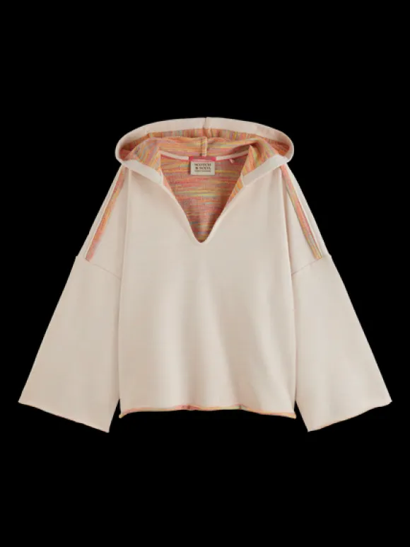 Slouchy Fit Shoulder Detail Hoodie