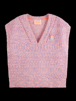 Space Dye V Neck Knitted Tank
