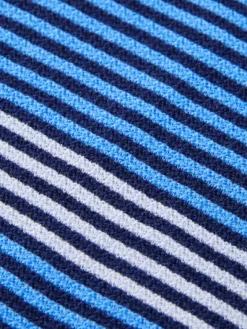 Striped Knit Polo Shirt
