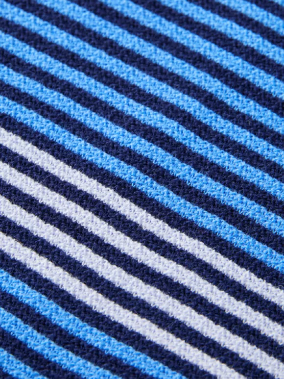Striped Knit Polo Shirt