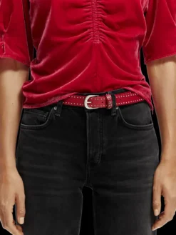 Studded Leather Belt