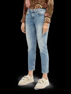 The Keeper Mid Rise Slim Fit Jeans | Turquoise