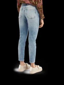 The Keeper Mid Rise Slim Fit Jeans | Turquoise