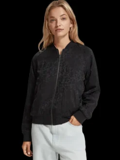Tie Dye Printed Reversible Bomber Jacket