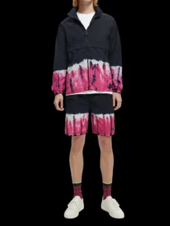 Tie-Dye Zip-Through Hooded Jacket