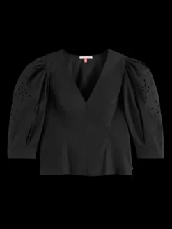 Top With Broderie Anglaise Sleeve