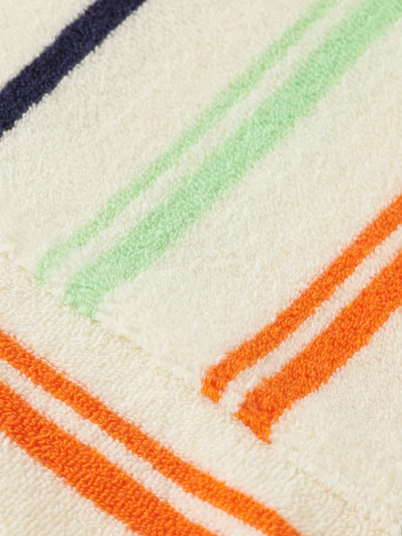 Towelling Striped Hoodie