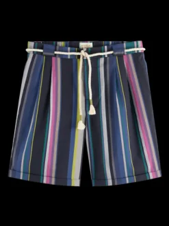 Twilt Blanket-Striped Cotton-Twill Short