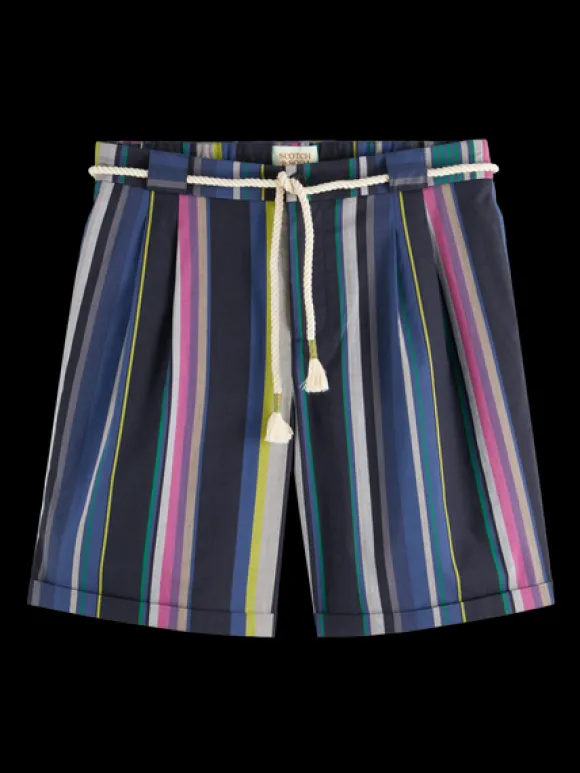 Twilt Blanket-Striped Cotton-Twill Short