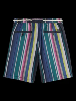 Twilt Blanket-Striped Cotton-Twill Short