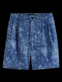 Twilt Floral Printed Pleated Chino Shorts