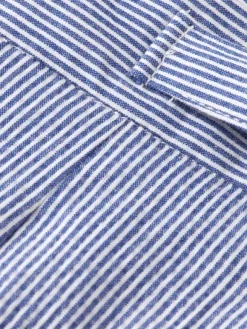 Twilt- Striped Cotton-Blend Pleated Seersucker Short