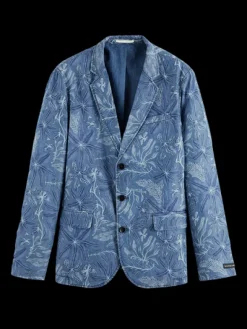 Unconstructed Floral Printed Blazer