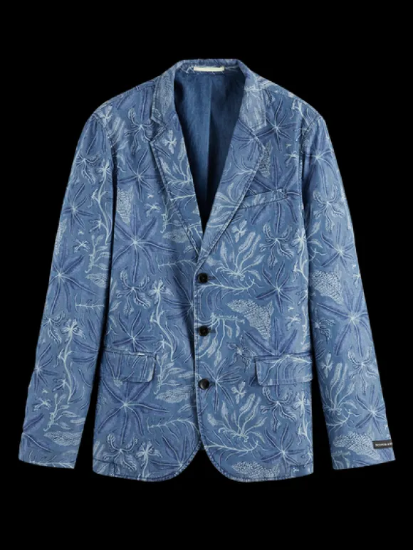 Unconstructed Floral Printed Blazer