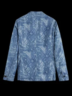 Unconstructed Floral Printed Blazer