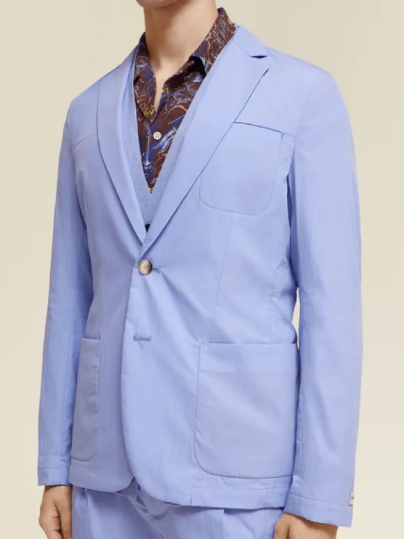 Unconstructed Poplin Blazer
