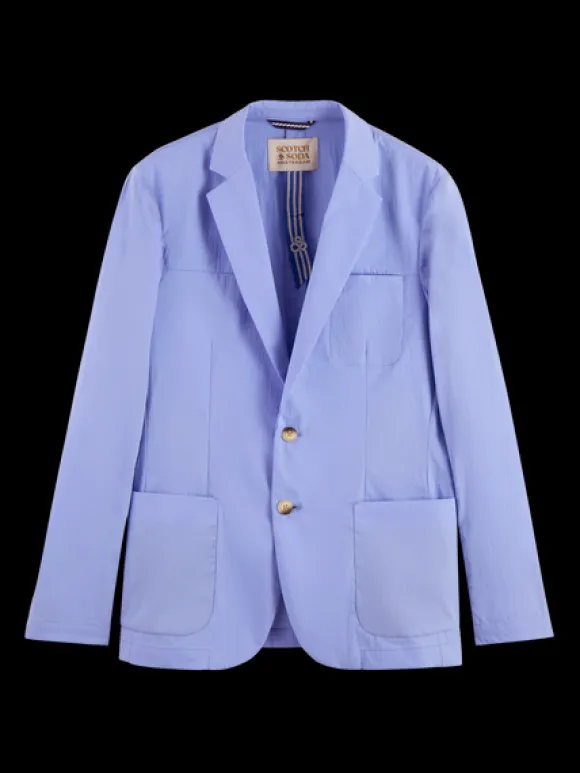 Unconstructed Poplin Blazer