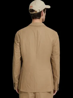 Unconstructed Single-Breasted Twill Blazer