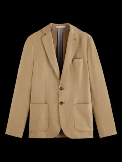 Unconstructed Single-Breasted Twill Blazer