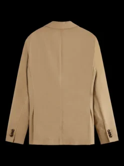 Unconstructed Single-Breasted Twill Blazer