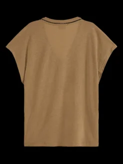 V-Neck Ladder Detail T-Shirt