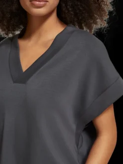 V-Neck Sleeveless Modal Sweatshirt