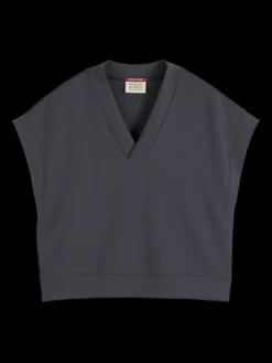 V-Neck Sleeveless Modal Sweatshirt