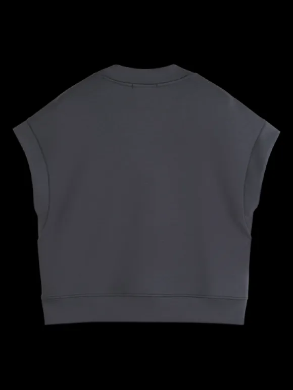V-Neck Sleeveless Modal Sweatshirt