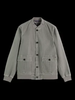 Washed Corduroy Bomber Jacket